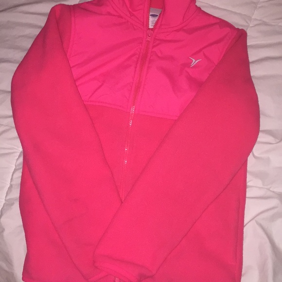 Old Navy Pink Fleece Jacket for Girls - Picture 1 of 8
